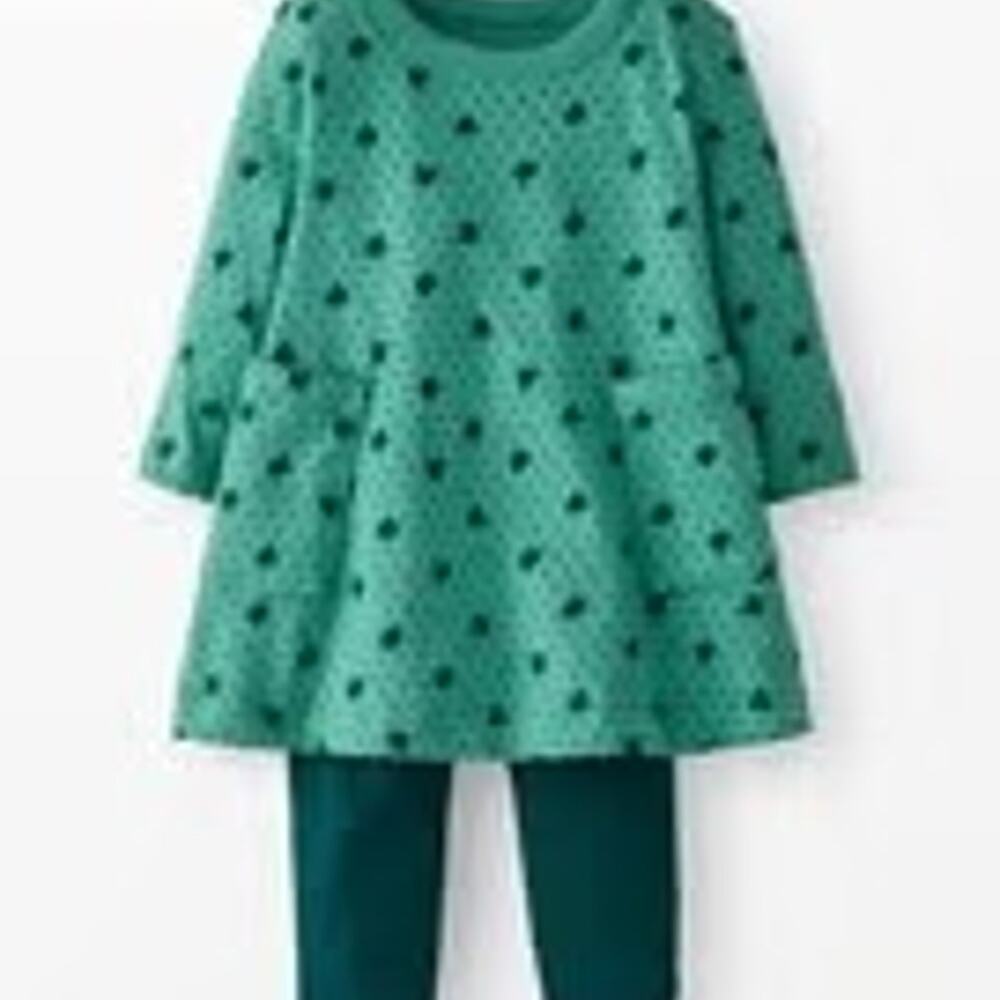 Hanna Andersson NWT 3-6M Holiday Dress & Leggings Set